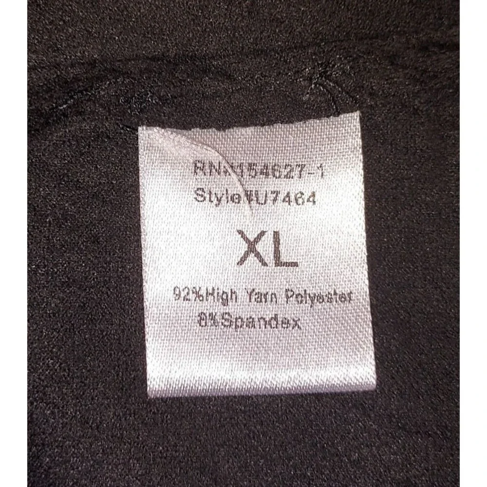 JOH Skirt Soft Faux Suede Size XL Snap Front Pockets Stretch Black Blue NWT